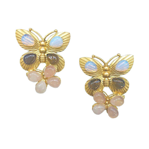 I Love Butterflies Earrings / Cotton Candy