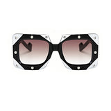 Go Big Or Go Home Sunglasses | Black & White
