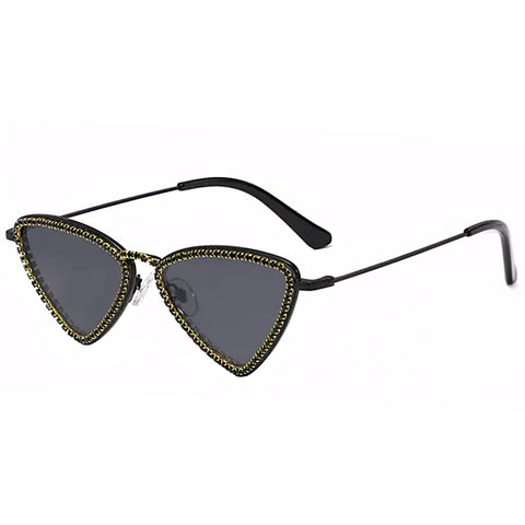 Meow Sunglasses | Black & Gold