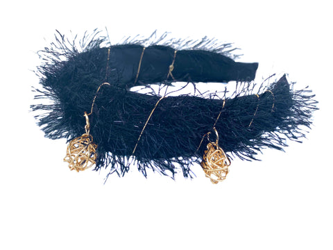 Black Dandelion Headband