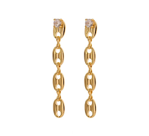 Gold Coffee Earrings