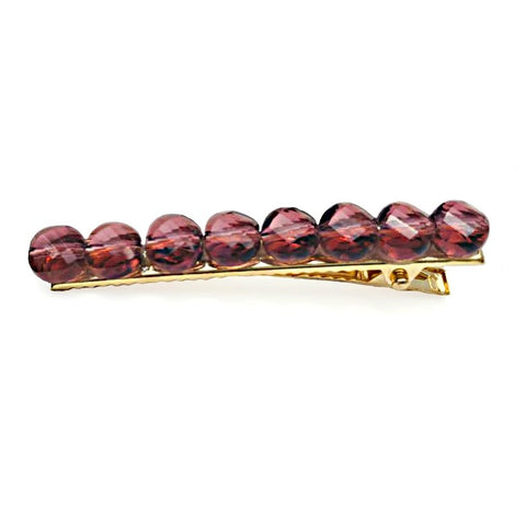 Wine Jewel Hair Clip